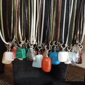 2 for $19 Asst Stone Necklaces 20"